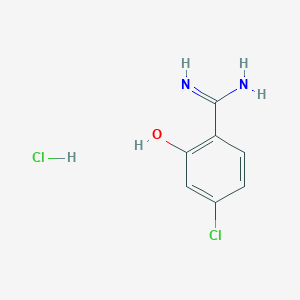 molecular formula C7H8Cl2N2O B1460039 4-Chloro-2-hydroxybenzene-1-carboximidamide hydrochloride CAS No. 1798009-04-7