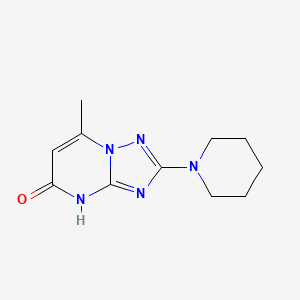 molecular formula C11H15N5O B1460040 7-methyl-2-piperidin-1-yl[1,2,4]triazolo[1,5-a]pyrimidin-5(4H)-one CAS No. 1428139-31-4