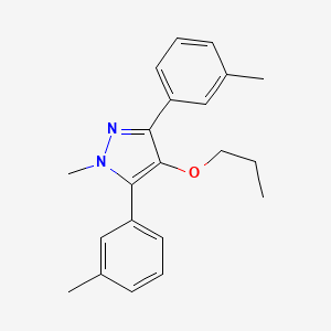 molecular formula C21H24N2O B14600414 1-Methyl-3,5-bis(3-methylphenyl)-4-propoxy-1H-pyrazole CAS No. 60627-74-9