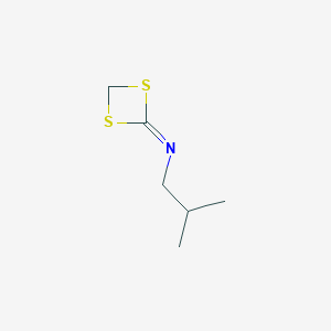 molecular formula C6H11NS2 B14600416 N-(2-Methylpropyl)-1,3-dithietan-2-imine CAS No. 59754-38-0