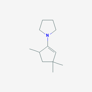 molecular formula C12H21N B14600435 1-(3,3,5-Trimethylcyclopent-1-en-1-yl)pyrrolidine CAS No. 61187-75-5