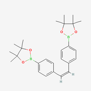 molecular formula C26H34B2O4 B1460046 (Z)-1,2-Bis(4-(4,4,5,5-tetramethyl-1,3,2-dioxaborolan-2-yl)phenyl)ethene CAS No. 1034917-77-5