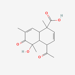 4-Acetyl-5-hydroxy-1,5,7-trimethyl-6-oxo-1,4,4a,5,6,8a-hexahydronaphthalene-1-carboxylic acid