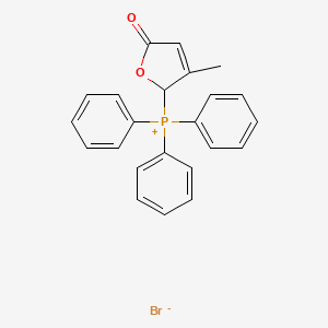 molecular formula C23H20BrO2P B14600487 (3-Methyl-5-oxo-2,5-dihydrofuran-2-yl)(triphenyl)phosphanium bromide CAS No. 60270-04-4