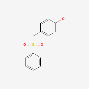 molecular formula C15H16O3S B14600488 Benzene, 1-methoxy-4-[[(4-methylphenyl)sulfonyl]methyl]- CAS No. 58680-51-6