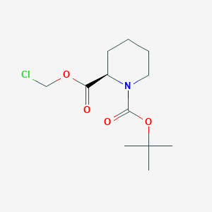 molecular formula C12H20ClNO4 B1460052 1-叔丁基2-氯甲基(2R)-哌啶-1,2-二羧酸酯 CAS No. 2137025-95-5