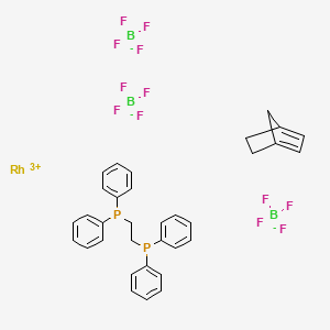 Bicyclo[2.2.1]hepta-1,3-diene;2-diphenylphosphanylethyl(diphenyl)phosphane;rhodium(3+);tritetrafluoroborate