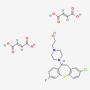 (E)-but-2-enedioic acid;2-[4-(3-chloro-9-fluoro-5,6-dihydrobenzo[b][1]benzothiepin-6-yl)piperazin-1-yl]ethanol