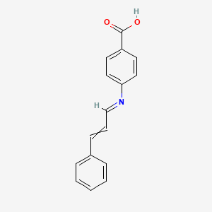 4-[(E)-(3-Phenylprop-2-en-1-ylidene)amino]benzoic acid