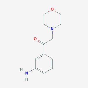 molecular formula C12H16N2O2 B1460056 1-(3-Aminophenyl)-2-morpholinoethanone CAS No. 1082569-53-6