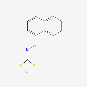 molecular formula C13H11NS2 B14600571 N-[(Naphthalen-1-yl)methyl]-1,3-dithietan-2-imine CAS No. 59753-81-0