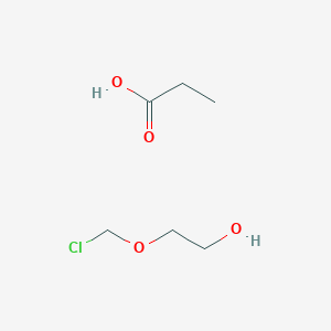 molecular formula C6H13ClO4 B14600591 2-(Chloromethoxy)ethanol;propanoic acid CAS No. 58305-03-6