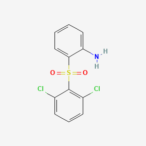 molecular formula C12H9Cl2NO2S B14600598 2-(2,6-Dichlorobenzene-1-sulfonyl)aniline CAS No. 61174-37-6