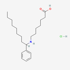 molecular formula C22H38ClNO2 B14600601 7-[(1-Phenylnonyl)amino]heptanoic acid--hydrogen chloride (1/1) CAS No. 61042-50-0