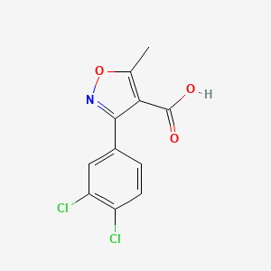 molecular formula C11H7Cl2NO3 B1460063 3-(3,4-Dichlorophenyl)-5-methyl-1,2-oxazole-4-carboxylic acid CAS No. 4402-86-2