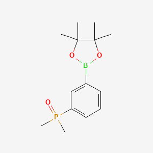 molecular formula C14H22BO3P B1460069 Dimethyl(3-(4,4,5,5-tetramethyl-1,3,2-dioxaborolan-2-yl)phenyl)phosphine oxide CAS No. 2093110-21-3