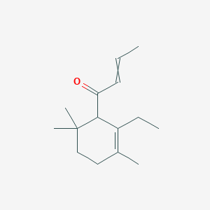 molecular formula C15H24O B14600715 1-(2-Ethyl-3,6,6-trimethylcyclohex-2-en-1-yl)but-2-en-1-one CAS No. 58534-99-9