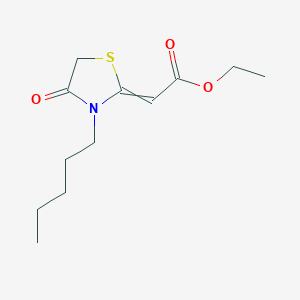 Ethyl (4-oxo-3-pentyl-1,3-thiazolidin-2-ylidene)acetate