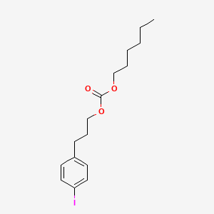 molecular formula C16H23IO3 B14600745 hexyl 3-(4-iodophenyl)propyl carbonate CAS No. 60075-80-1