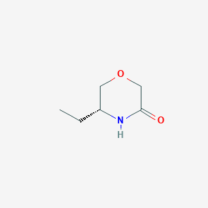 molecular formula C6H11NO2 B1460077 (5R)-5-乙基-3-吗啉酮 CAS No. 1007113-30-5