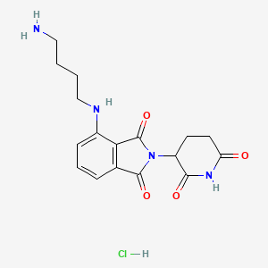 molecular formula C17H21ClN4O4 B1460082 4-[(4-Aminobutyl)amino]-2-(2,6-dioxopiperidin-3-yl)isoindoline-1,3-dione HCl CAS No. 2162120-73-0