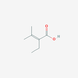 molecular formula C7H12O2 B14600826 2-Ethyl-3-methylbut-2-enoic acid CAS No. 60582-21-0