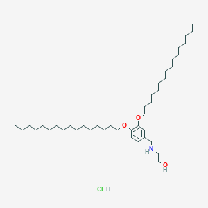 2-[(3,4-Dihexadecoxyphenyl)methylamino]ethanol;hydrochloride