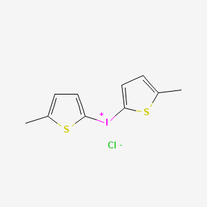 molecular formula C10H10ClIS2 B14600841 Bis(5-methylthiophen-2-yl)iodanium chloride CAS No. 59695-79-3