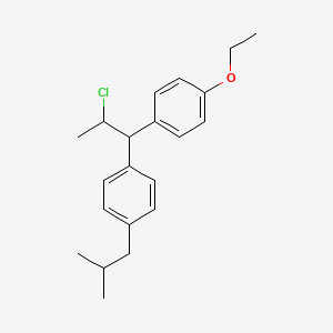 molecular formula C21H27ClO B14600848 1-[2-Chloro-1-(4-ethoxyphenyl)propyl]-4-(2-methylpropyl)benzene CAS No. 60561-88-8