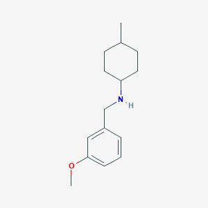 molecular formula C15H23NO B1460087 N-[(3-methoxyphenyl)methyl]-4-methylcyclohexan-1-amine CAS No. 1019523-73-9