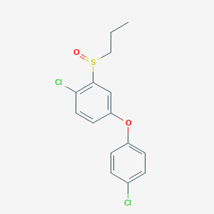 molecular formula C15H14Cl2O2S B14600904 1-Chloro-4-(4-chlorophenoxy)-2-(propane-1-sulfinyl)benzene CAS No. 61166-88-9