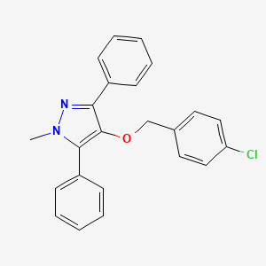 4-[(4-Chlorophenyl)methoxy]-1-methyl-3,5-diphenyl-1H-pyrazole