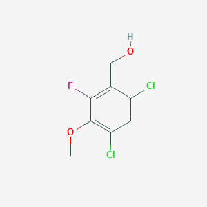 molecular formula C8H7Cl2FO2 B1460091 4,6-Dichloro-2-fluoro-3-methoxybenzyl alcohol CAS No. 2149598-95-6