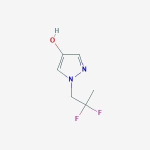 molecular formula C6H8F2N2O B1460093 1-(2,2-Difluoropropyl)-1H-pyrazol-4-ol CAS No. 2160157-42-4