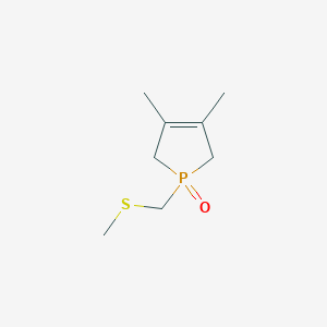 molecular formula C8H15OPS B14600933 3,4-Dimethyl-1-[(methylsulfanyl)methyl]-2,5-dihydro-1H-1lambda~5~-phosphol-1-one CAS No. 61213-76-1