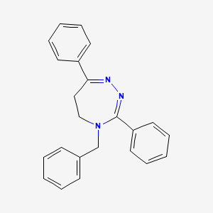 4H-1,2,4-Triazepine, 5,6-dihydro-3,7-diphenyl-4-(phenylmethyl)-