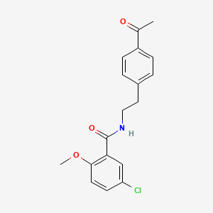 N-[2-(4-acetylphenyl)ethyl]-5-chloro-2-methoxybenzamide