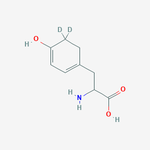molecular formula C9H13NO3 B1460100 DL-4-羟基苯丙氨酸-3,3-D2 CAS No. 35693-18-6