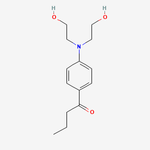 molecular formula C14H21NO3 B14601038 4-N,N-Bis(2-hydroxyethyl)aminobutyrophenone CAS No. 59486-24-7