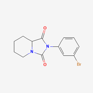 molecular formula C13H13BrN2O2 B14601061 2-(3-Bromophenyl)tetrahydroimidazo[1,5-a]pyridine-1,3(2h,5h)-dione CAS No. 60725-64-6