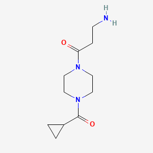 molecular formula C11H19N3O2 B1460108 3-氨基-1-(4-环丙烷甲酰基哌嗪-1-基)丙انون CAS No. 1082591-95-4