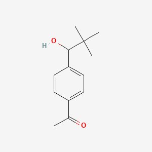 1-[4-(1-Hydroxy-2,2-dimethylpropyl)phenyl]ethan-1-one