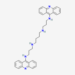 molecular formula C36H40N6 B14601090 1,4-Butanediamine, N,N'-bis(3-(9-acridinylamino)propyl)- CAS No. 58478-35-6