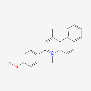 molecular formula C22H20NO+ B14601093 Benzo[f]quinolinium, 3-(4-methoxyphenyl)-1,4-dimethyl- CAS No. 59151-20-1