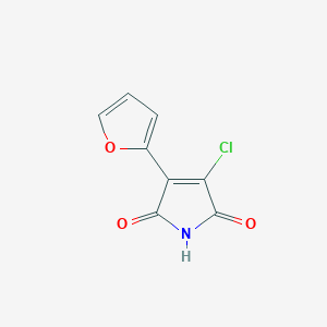 molecular formula C8H4ClNO3 B14601102 3-Chloro-4-(furan-2-yl)-1H-pyrrole-2,5-dione CAS No. 58470-78-3