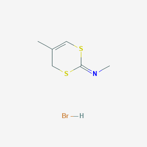 molecular formula C6H10BrNS2 B14601127 N,5-dimethyl-4H-1,3-dithiin-2-imine;hydrobromide CAS No. 61155-71-3