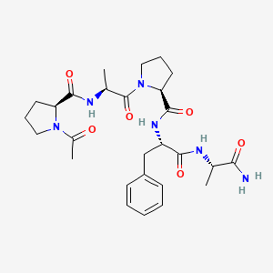 molecular formula C27H38N6O6 B14601160 1-Acetyl-L-prolyl-L-alanyl-L-prolyl-L-phenylalanyl-L-alaninamide CAS No. 60240-21-3