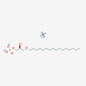 molecular formula C19H44NO6P B1460119 1,2-丙二醇，3-(十六烷氧基)-，1-(二氢磷酸)，单铵盐，(2R)- CAS No. 799279-66-6