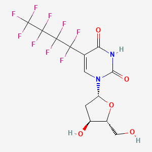 molecular formula C13H11F9N2O5 B14601208 2'-Deoxy-5-(nonafluorobutyl)uridine CAS No. 58671-35-5