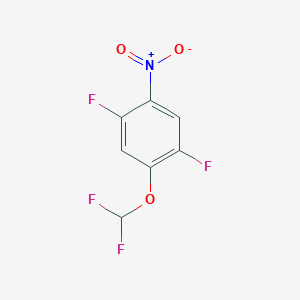 molecular formula C7H3F4NO3 B1460125 1-(二氟甲氧基)-2,5-二氟-4-硝基苯 CAS No. 1803610-49-2